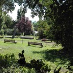 Sullo sfondo, le serre della Casa del Giardinaggio