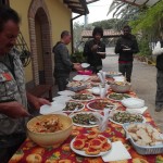 Il pranzo preparato dalla famiglia D'Alesio